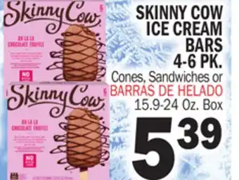 Bravo Supermarkets SKINNY COW ICE CREAM BARS 4-6 PK offer