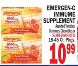 Bravo Supermarkets EMERGEN-C IMMUME SUPPLEMENT offer