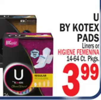 Bravo Supermarkets U BY KOTEX PADS offer