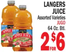 Bravo Supermarkets LANGERS JUICE offer