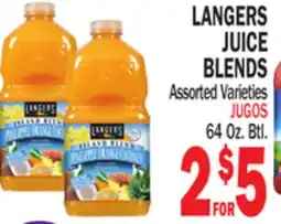 Bravo Supermarkets LANGERS JUICE BLENDS offer