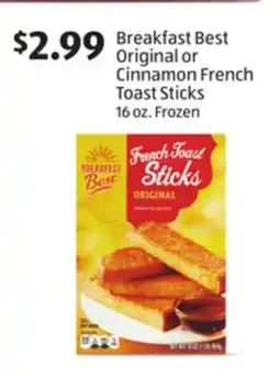 Aldi Breakfast Best Original or Cinnamon French Toast Sticks offer