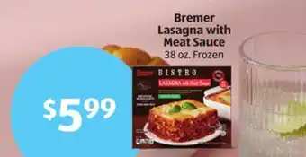 Aldi Bremer Lasagna with Meat Sauce offer