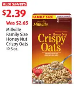 Aldi Millville Family Size Honey Nut Crispy Oats offer