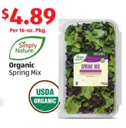 Aldi Organic Spring Mix offer