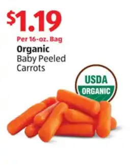 Aldi Organic Baby Peeled Carrots offer