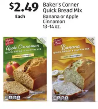 Aldi Baker's Corner Quick Bread Mix offer