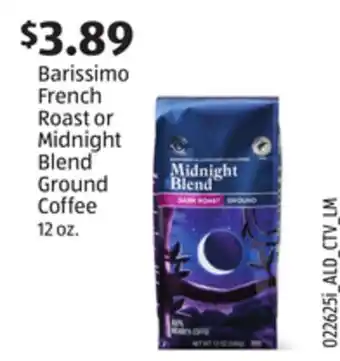 Aldi Barissimo French Roast or Midnight Blend Ground Coffee offer