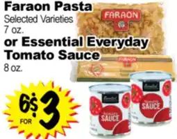 Superior Grocers Faraon Pasta 7 oz., or Essential Everyday Tomato Sauce 8 oz offer