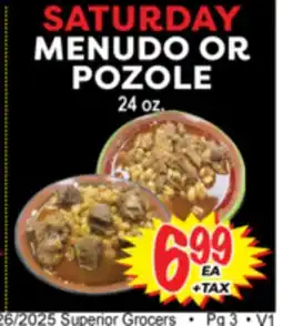 Superior Grocers MENUDO OR POZOLE offer