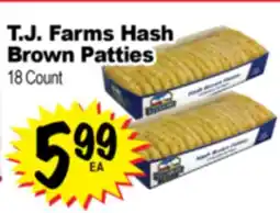 Superior Grocers T.J. Farms Hash Brown Patties offer