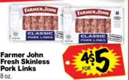 Superior Grocers Farmer John Fresh Skinless Pork Links offer