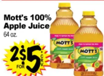 Superior Grocers Mott's 100% Apple Juice offer