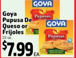 Superior Grocers Goya Pupusa De Queso or Frijoles offer