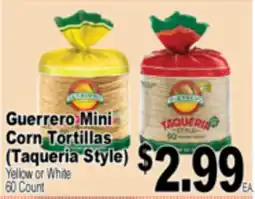 Superior Grocers Guerrero Mini Corn Tortillas (Taqueria Style) offer