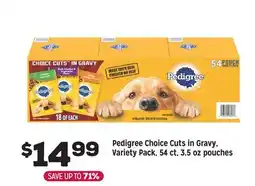 Grocery Outlet Pedigree Choice Cuts in Gravy offer