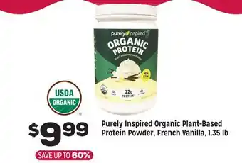 Grocery Outlet Purely Inspired Organic Plant-Based Protein Powder, French Vanilla offer