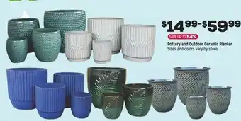 Grocery Outlet Potteryland Outdoor Ceramic Planter offer