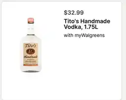 Walgreens Tito's Handmade Vodka, 1.75L offer