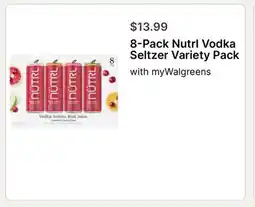 Walgreens 8-Pack Nutrl Vodka Seltzer Variety Pack offer