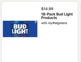 Walgreens 18-Pack Bud Light Products offer