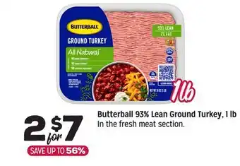 Grocery Outlet Butterball 93% Lean Ground Turkey, 1 lb offer