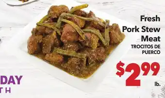 Vallarta Supermarkets Fresh Pork Stew Meat / TROCITOS DE PUERCO offer