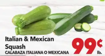 Vallarta Supermarkets Italian & Mexican Squash / CALABAZA ITALIANA O MEXICANA offer