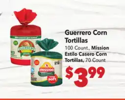 Vallarta Supermarkets Guerrero Corn Tortillas offer