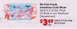 Vallarta Supermarkets Mr Fish Fresh Imitation Crab Meat offer