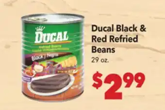 Vallarta Supermarkets Ducal Black & Red Refried Beans offer