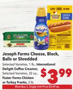 Vallarta Supermarkets Joseph Farms Cheese, Block, Balls or Shredded offer