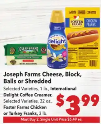 Vallarta Supermarkets Joseph Farms Cheese, Block, Balls or Shredded offer