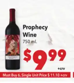 Vallarta Supermarkets Prophecy Wine offer