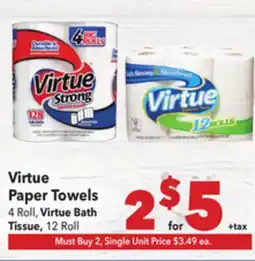 Vallarta Supermarkets Virtue Paper Towels offer