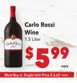 Vallarta Supermarkets Carlo Rossi Wine offer