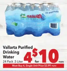 Vallarta Supermarkets Vallarta Purified Drinking Water offer