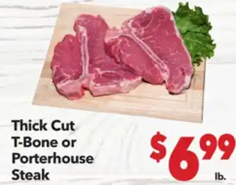 Vallarta Supermarkets Thick Cut T-Bone or Porterhouse Steak offer