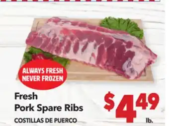 Vallarta Supermarkets Fresh Pork Spare Ribs/COSTILLAS DE PUERCO offer