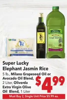 Vallarta Supermarkets Super Lucky Elephant Jasmin Rice offer