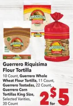 Vallarta Supermarkets Guerrero Riquisima Flour Tortilla offer