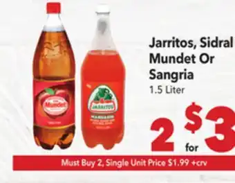 Vallarta Supermarkets Jarritos, Sidral Mundet Or Sangria offer