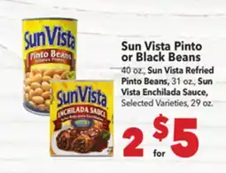 Vallarta Supermarkets Sun Vista Pinto or Black Beans offer