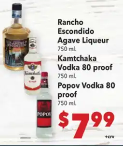 Vallarta Supermarkets Rancho Escondido Agave Liqueur offer