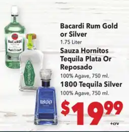 Vallarta Supermarkets Bacardi Rum Gold or Silver offer