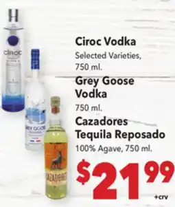 Vallarta Supermarkets Ciroc Vodka offer