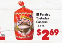 Vallarta Supermarkets El Paraiso Tostadas Caseras offer