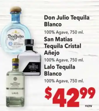 Vallarta Supermarkets Don Julio Tequila Blanco offer