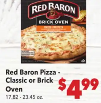 Vallarta Supermarkets Red Baron Pizza-Classic or Brick Oven offer