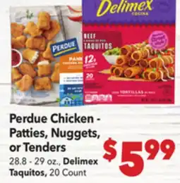 Vallarta Supermarkets Perdue Chicken-Patties, Nuggets, or Tenders offer